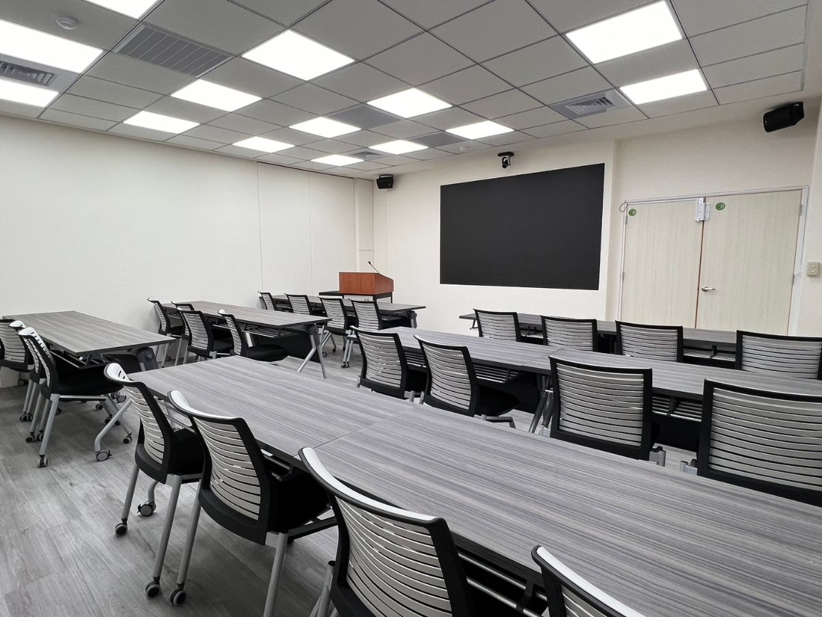 Diagonal view of Nursing Building 205 Classroom